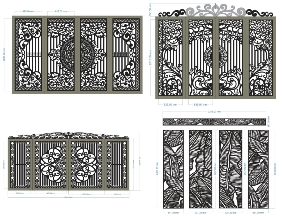 Bộ sưu tập Thiết kế mẫu cổng 4 cánh bộ 10 mẫu