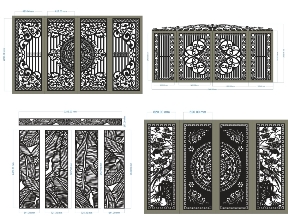 Bộ sưu tập Thiết kế mẫu cổng 4 cánh cnc