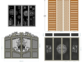 Bộ sưu tập Thiết kế mẫu cổng 4 cánh hiện đại