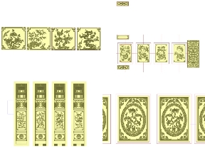 Bộ sưu tập ThuVienCNC chia sẻ 10 File CNC tứ quý Tùng Cúc Trúc Mai