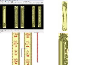 Bộ sưu tập Thuviencnc Mẫu CNC jdpaint câu đối rồng gồm 5 bộ