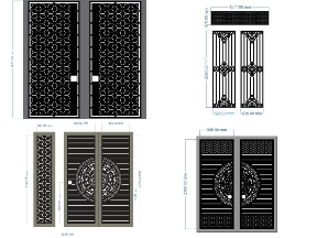 Bộ sưu tập Tổng hợp 10 mẫu cổng 2 cánh bông tuyết