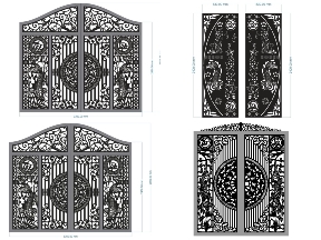 Bộ sưu tập Tổng hợp 10 mẫu cổng 2 cánh cá chép