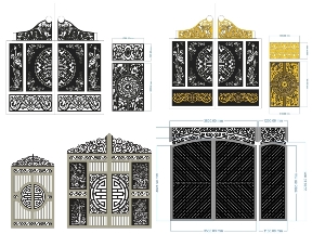 Bộ sưu tập BST tổng hợp 8 mẫu cổng 2 cánh có cổng phụ mới nhất