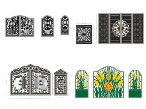 Bộ sưu tập Tổng hợp 8 mẫu cổng 2 cánh có cổng phụ