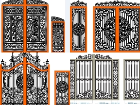 Bộ sưu tập BST tổng hợp 5 mẫu cổng 2 cánh có cổng phụ