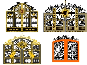 Bộ sưu tập BST tổng hợp 10 mẫu cổng 2 cánh công giáo