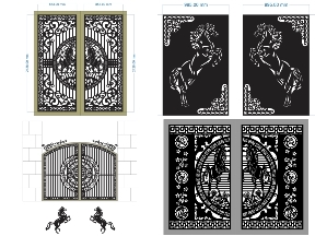 Bộ sưu tập Tổng hợp 8 mẫu cổng 2 cánh ngựa