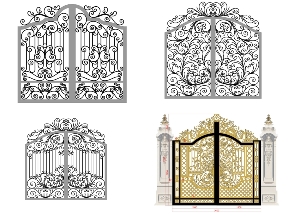 Bộ sưu tập Tổng hợp 10 mẫu cổng 2 cánh sắt mỹ thuật