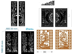 Bộ sưu tập BST 10 mẫu cổng 2 cánh trúc mới nhất