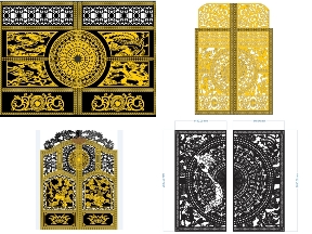 Bộ sưu tập Tổng hợp 8 mẫu cổng 2 cánh tứ linh