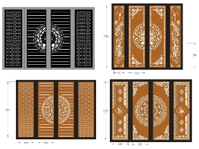 Bộ sưu tập Tổng hợp 10 mẫu cổng 4 cánh trống đồng mới