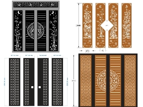 Bộ sưu tập BST 10 mẫu cổng 4 cánh trống đồng mới nhất