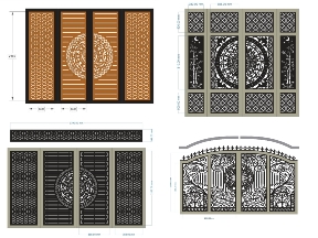 Bộ sưu tập Tổng hợp 10 mẫu cổng 4 cánh trống đồng mới nhất