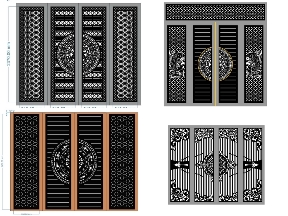 Bộ sưu tập 10 mẫu cổng 4 cánh trống đồng mới nhất