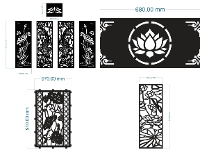 Bộ sưu tập BST 10 mẫu vách ngăn sen