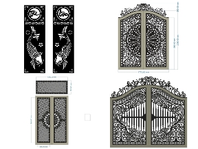 Bộ sưu tập BST Tổng hợp 14 mẫu cổng 2 cánh