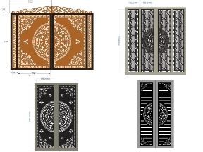 Bộ sưu tập BST Tổng hợp 15 mẫu cổng 2 cánh trống đồng