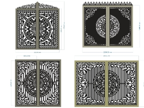 Bộ sưu tập Tổng hợp 15 mẫu cổng trống đồng 2 cánh mới nhất