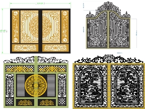 Bộ sưu tập Tổng hợp 10 mẫu cổng 2 cánh hoa văn đẹp mắt