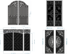 Bộ sưu tập Tổng hợp 12 mẫu cổng 2 cánh nhà phố mới nhất