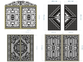 Bộ sưu tập BST tổng hợp 12 mẫu cổng 2 cánh nhà phố