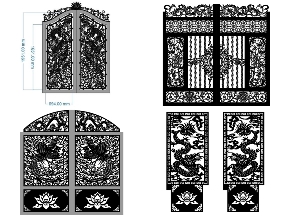 Bộ sưu tập Tổng hợp 20 mẫu cổng 2 cánh rồng phượng đẹp mắt