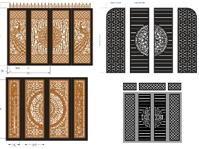 Bộ sưu tập Tổng hợp 12 mẫu cổng 4 cánh