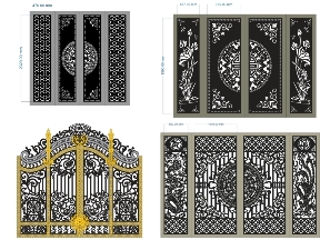 Bộ sưu tập BST tổng hợp 12 mẫu cổng 4 cánh đẹp mắt