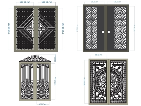 Bộ sưu tập BST Tổng hợp 15 mẫu cổng 2 cánh hoa văn hiện đại