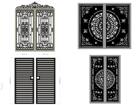 Bộ sưu tập Tổng hợp 18 mẫu cổng 2 cánh hoa văn hiện đại đẹp