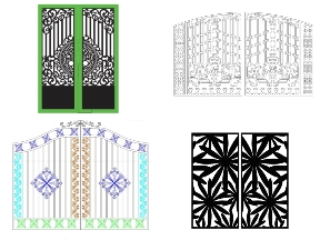 Bộ sưu tập Tổng hợp 5 bộ thiết kế Cổng Cad
