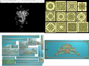 Bộ sưu tập Tổng hợp 5 file Hoa lá tây, đồ trang trí, Phong cảnh, tranh 3D bằng Jdpaint