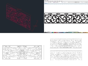 Bộ sưu tập Tổng hợp 5 File mẫu thiết kế Lan Can CNC đẹp, sang trọng