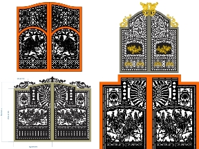 Bộ sưu tập Tổng hợp 5 mẫu cổng 2 cánh ngựa