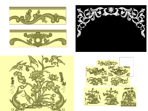 Bộ sưu tập Tổng hợp 5 mẫu hoa văn họa tiết CNC thiết kế Jdpaint
