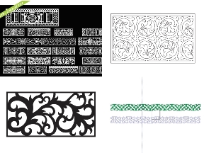 Bộ sưu tập Tổng hợp 5 mẫu Lan Can CNC thiết kế trên Corel