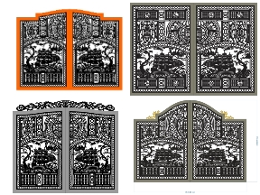 Bộ sưu tập Tổng hợp 5 mẫu cổng 2 cánh thuận buồm xuôi gió
