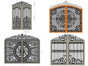 Bộ sưu tập Tổng hợp 5 mẫu cổng 2 cánh có vòm giá rẻ