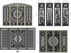 Bộ sưu tập Tổng hợp cổng 4 cánh phát tài phát lộc