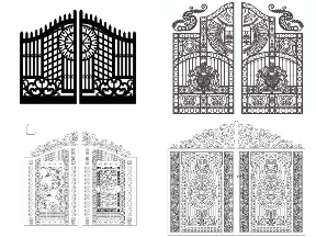 Bộ sưu tập Tổng hợp 8 mẫu cổng 2 cánh mái vòm giá rẻ