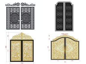 Bộ sưu tập Tổng hợp 10 mẫu cổng 2 cánh mái vòm giá rẻ