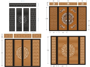 Bộ sưu tập Tổng Hợp Mẫu Cổng 4 Cánh Trống Đồng CNC Đẹp – Chuẩn Tỷ Lệ