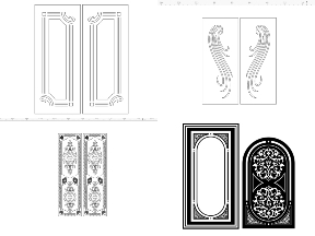 Bộ sưu tập Tổng hợp trọn bộ 10 bản vẽ huỳnh cửa file corel