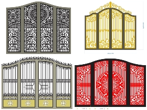 Bộ sưu tập Top 10 file cổng 4 cánh có vòm đẹp mắt