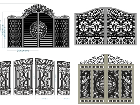 Bộ sưu tập Tổng hợp 10 mẫu cổng 4 cánh có vòm đẹp