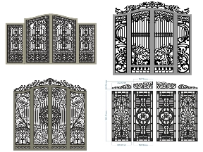 Bộ sưu tập Tổng hợp 10 mẫu cổng 4 cánh có vòm đẹp mắt
