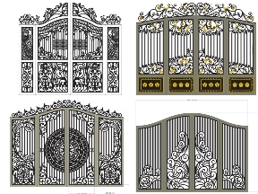 Bộ sưu tập Top 10 file cổng 4 cánh có vòm mới