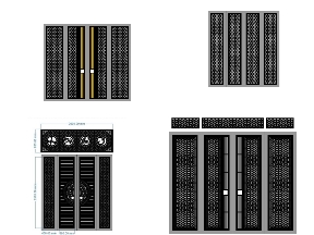 Bộ sưu tập Bộ sưu tập 10 mẫu cổng 4 cánh hoa văn đơn giản
