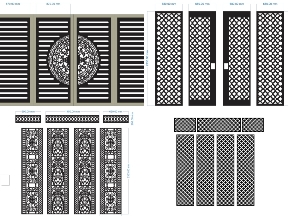 Bộ sưu tập BST 10 mẫu cổng 4 cánh hoa văn đơn giản